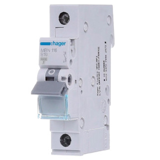 Hager MBN116 Автоматичний вимикач 1P 6kA B-16A 1M - Інтернет-магазин спільних покупок ToGether
