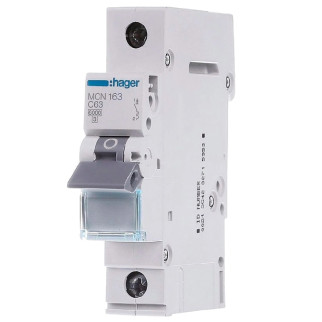Hager MCN163 Автоматичний вимикач 1P 6kA C-63A 1M - Інтернет-магазин спільних покупок ToGether