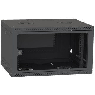 IPCOM 4U 600x450 Шафа телекомунікаційна двері скло (чорна) - Інтернет-магазин спільних покупок ToGether