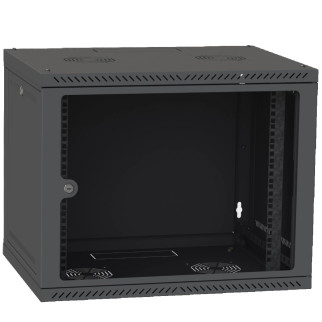 IPCOM 12U 600x600 Шафа телекомунікаційна двері скло (чорна) - Інтернет-магазин спільних покупок ToGether