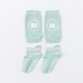 Нековзні дитячі шкарпетки та наколінники для повзання М'ятні 1-3 роки - Інтернет-магазин спільних покупок ToGether