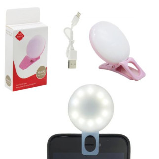 Селфі лампа на смартфон Mini Q (рожева) - Інтернет-магазин спільних покупок ToGether