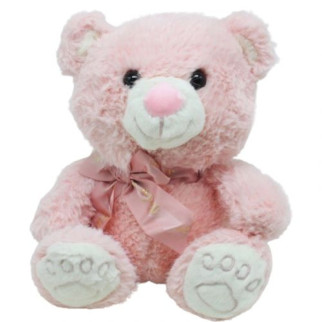 Мʼяка іграшка "Ведмедик", рожевий (27 см) - Інтернет-магазин спільних покупок ToGether