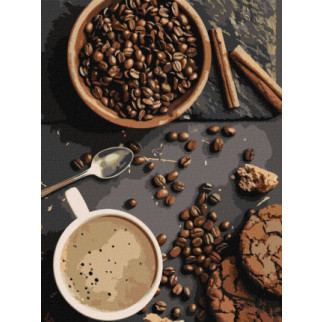 Картина за номерами "Ароматна кава" Ідейка KHO5644 30х40 см - Інтернет-магазин спільних покупок ToGether