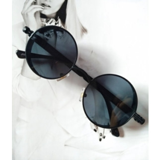 Круглі окуляри тішейди з шорами Чорний - Інтернет-магазин спільних покупок ToGether