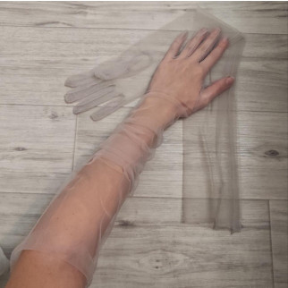 Довгі перчатки в сітку , Сірий  (0042) - Інтернет-магазин спільних покупок ToGether