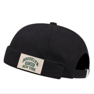 Коротка шапка міні біні, докер чорний Brooklyn 56-60р (2131) - Інтернет-магазин спільних покупок ToGether