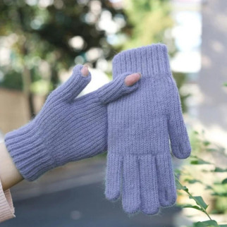 В'язані теплі рукавички Ліловий (3531) - Інтернет-магазин спільних покупок ToGether