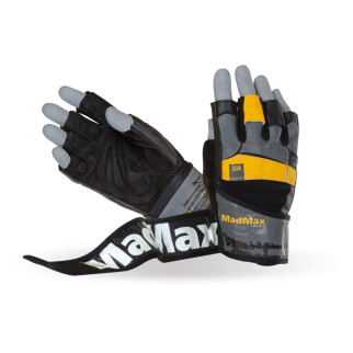 Рукавички для фітнесу MadMax MFG-880 Signature Black/Grey/Yellow XXL - Інтернет-магазин спільних покупок ToGether