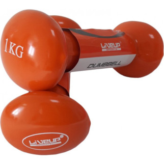 Гантелі вінілові пара LiveUP Vinyl Dumbbell Egg Head помаранчевий 2х1кг LS2001-1 - Інтернет-магазин спільних покупок ToGether