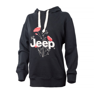 Жіноче Худі JEEP HOODED OVERSIZE SWEATSHIRT Botanical Print Чорний M (O102606-B000 M) - Інтернет-магазин спільних покупок ToGether