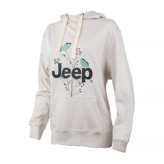 Жіноче Худі JEEP HOODED OVERSIZE SWEATSHIRT Botanical Print Сірий L (O102606-J863 L) - Інтернет-магазин спільних покупок ToGether