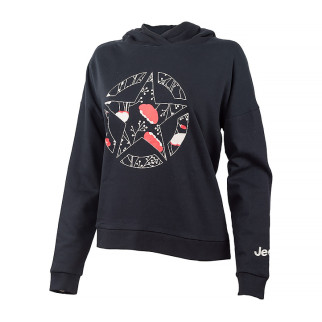 Жіноче Худі JEEP HOODED CROPPED SWEATSHIRT STAR Botanical Print Чорний M (O102607-B000 M) - Інтернет-магазин спільних покупок ToGether