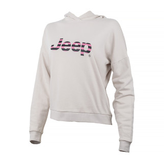 Жіноче Худі JEEP HOODED CROPPED SWEATSHIRT Striped Print Сірий M (O102609-J863 M) - Інтернет-магазин спільних покупок ToGether