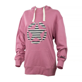 Жіноче Худі JEEP HOODED OVERSIZE SWEATSHIRT STAR Striped Print Фіолетовий M (O102608-P490 M) - Інтернет-магазин спільних покупок ToGether