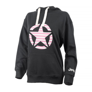 Жіноче Худі JEEP HOODED OVERSIZE SWEATSHIRT STAR Striped Print Чорний S (O102608-B000 S) - Інтернет-магазин спільних покупок ToGether