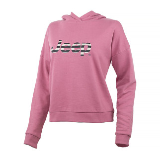 Жіноче Худі JEEP HOODED CROPPED SWEATSHIRT Striped Print Фіолетовий S (O102609-P490 S) - Інтернет-магазин спільних покупок ToGether