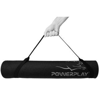 Килимок для йоги та фітнесу PowerPlay 4010 PVC Yoga Mat Чорний (173x61x0.6) - Інтернет-магазин спільних покупок ToGether