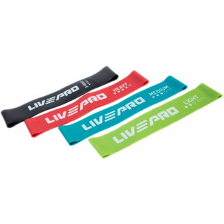 Набір фітнес гумок LivePro RESISTANCE LOOPS BANDS зелений, червоний, блакитний, чорний 4шт. 500x20мм LP8412 - Інтернет-магазин спільних покупок ToGether