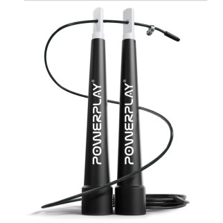 Скакалка швидкісна PowerPlay 4202 Ultra Speed Rope Чорна (2,9m.) - Інтернет-магазин спільних покупок ToGether