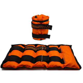 Обтяжувачі для ніг та рук EasyFit набірні чорно-помаранчеві 0,5-2,5 кг (пара) - Інтернет-магазин спільних покупок ToGether