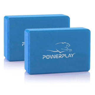 Блок для йоги 2 шт. (пара) PowerPlay 4006 Yoga Brick EVA Сині - Інтернет-магазин спільних покупок ToGether