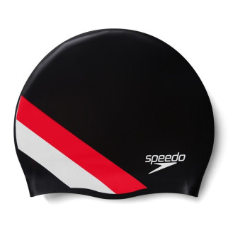 Шапка для плавання Speedo REV MOUD SILC CAP AU чорний, червоний Діт OSFM 8-0933714662 - Інтернет-магазин спільних покупок ToGether