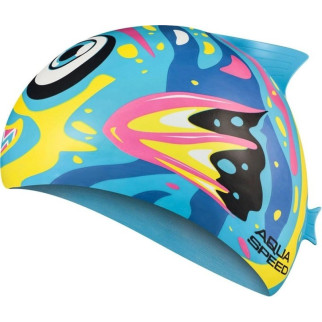 Шапка для плавання Aqua Speed ​​ZOO FISH 8688 синій, темно-синій, жовтий, рожевий Діт OSFM 115-01-fish - Інтернет-магазин спільних покупок ToGether