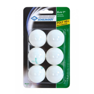 М'ячі Donic Elite 1звезда 40+ (6шт.) plastic white 608510 - Інтернет-магазин спільних покупок ToGether