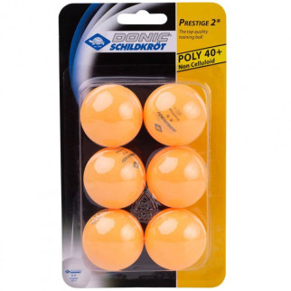 М'ячі Donic Prestige 2* 40+ 6шт white+orange 608523 - Інтернет-магазин спільних покупок ToGether