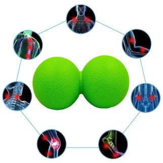Масажний м'ячик EasyFit TPR подвійний 12х6 см зелений - Інтернет-магазин спільних покупок ToGether