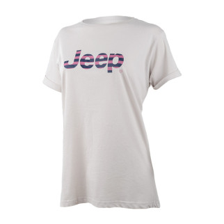 Жіноча Футболка JEEP T-SHIRT OVERSIZE Striped Print Turn Сірий L (O102611-J863 L) - Інтернет-магазин спільних покупок ToGether
