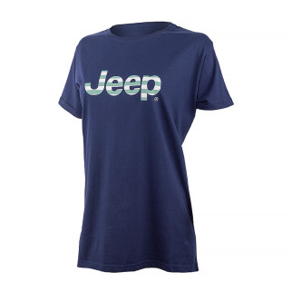 Жіноча Футболка JEEP T-SHIRT OVERSIZE Striped Print Turn Синій S (O102611-A184 S) - Інтернет-магазин спільних покупок ToGether