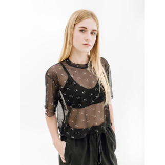 Жіноча Футболка Nike W NSW AIR AOP MESH SS CROP TOP Чорний XS (7dDV8245-010 XS) - Інтернет-магазин спільних покупок ToGether