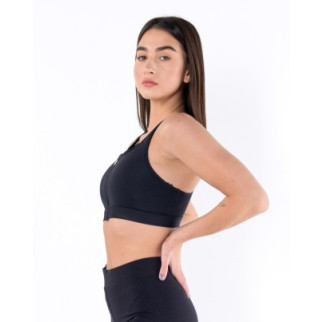 Жіночий Топ Nike W NK DF SWSH ZIP FRONT BRA Чорний XS (DD1205-010) - Інтернет-магазин спільних покупок ToGether