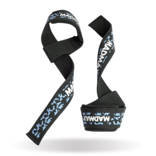 Лямки для тяги MadMax Camo Power Wrist Straps Camo/Light Blue - Інтернет-магазин спільних покупок ToGether