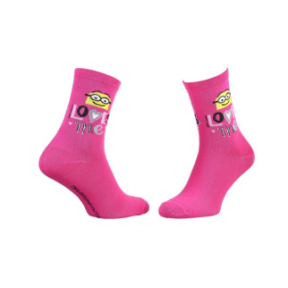 Шкарпетки Minions Minion  Loves Me 1-pack 36-41 dark pink 13890131-3 - Інтернет-магазин спільних покупок ToGether