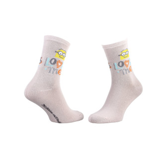 Шкарпетки Minions Minion  Loves Me 1-pack 36-41 pale gray-yellow 13890131-4 - Інтернет-магазин спільних покупок ToGether