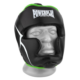 Боксерський шолом тренувальний PowerPlay 3100 PU Чорно-зелений XS - Інтернет-магазин спільних покупок ToGether