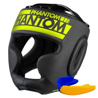 Боксерський шолом Phantom APEX Full Face Neon One Size Black/Yellow (капа в подарунок) - Інтернет-магазин спільних покупок ToGether