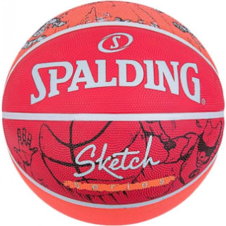 М'яч баскетбольний гумовий №7 Spalding Sketch Drible Червоний (689344406145) (84381Z) - Інтернет-магазин спільних покупок ToGether