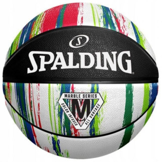 М'яч баскетбольний Spalding Marble Ball чорний, білий, червоний Уні 7 84404Z - Інтернет-магазин спільних покупок ToGether