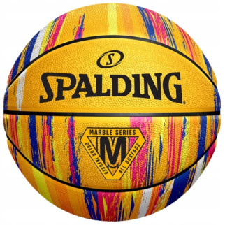 М'яч баскетбольний гумовий №7  Spalding NBA Marble Уellow (84401Z) - Інтернет-магазин спільних покупок ToGether