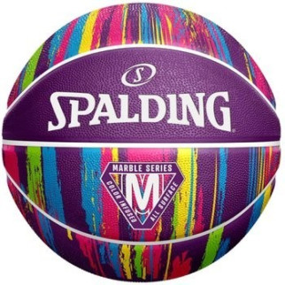 М'яч баскетбольний гумовий №7  Spalding NBA Marble  Purple  (84403Z) - Інтернет-магазин спільних покупок ToGether
