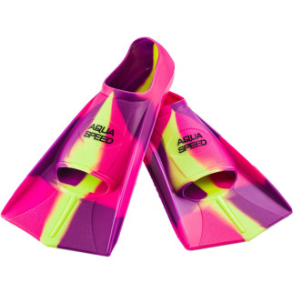 Ласти Aqua Speed TRAINING FINS 7932 (137-93) 35-36 Рожево-фіолетовий з жовтим (5908217679321) - Інтернет-магазин спільних покупок ToGether