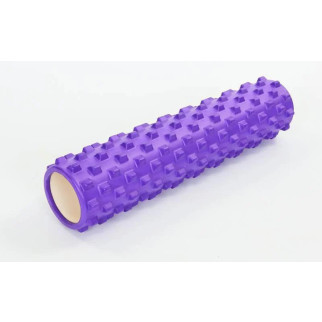 Масажний ролик EasyFit Grid Roller PRO 45 см Фіолетовий - Інтернет-магазин спільних покупок ToGether