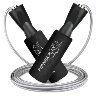 Скакалка швидкісна з підшипниками PowerPlay 4209 Sport Jump Rope Чорна (3m.) - Інтернет-магазин спільних покупок ToGether