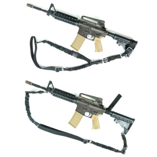 Ремінь збройовий одноточковий - двохточковий універсальний із дод. кріпленням на приклад чорний - Інтернет-магазин спільних покупок ToGether