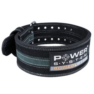 Пояс для пауерліфтингу Power System PS-3800  PowerLifting шкіряний Black/Grey Line L - Інтернет-магазин спільних покупок ToGether