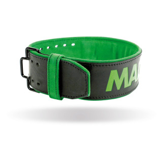 Пояс для важкої атлетики MadMax MFB-302 Quick Release Belt  шкіряний Black/Green XL - Інтернет-магазин спільних покупок ToGether